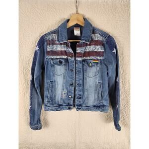 Disney Marvel Jean Jacket Size S America Chavez Dr Strange EUC Cowgirl Denim